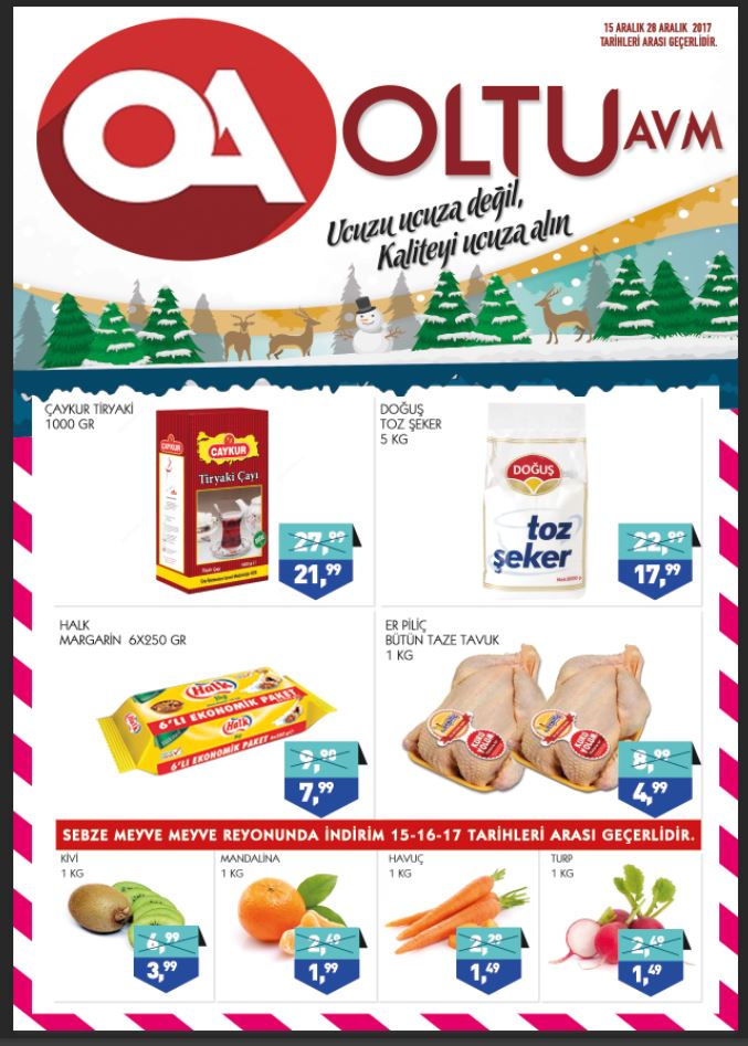 15-28.12.2017 TARİHLERİ ARASI İNDİRİM B&Uuml;LTENİ