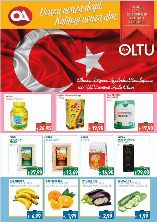 23-29 MART 2018 TARİHLERİ ARASI İNDİRİM B&Uuml;LTENİ