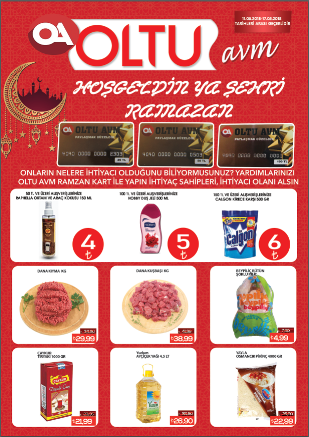 11-17 MAYIS 2018 TARİHLERİ ARASI GE&Ccedil;ERLİ İNDİRİM B&Uuml;LTENİ